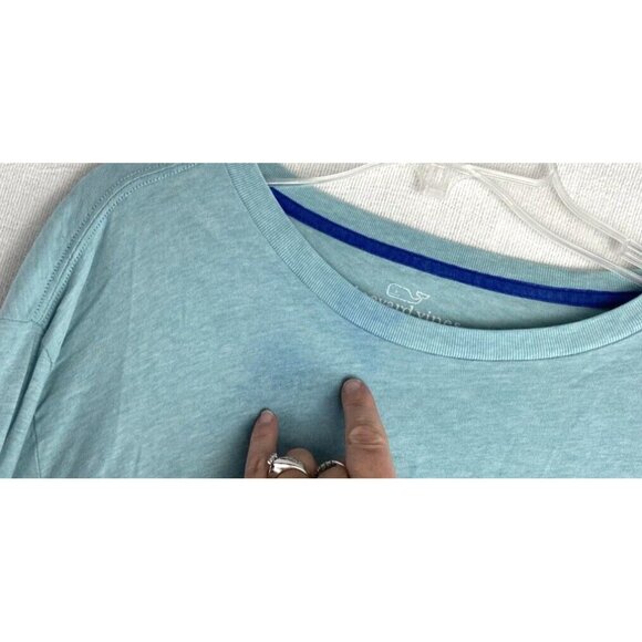 Vineyard Vines Adult Whale Long Sleeve T-Shirt Mint Green M - Picture 10 of 11